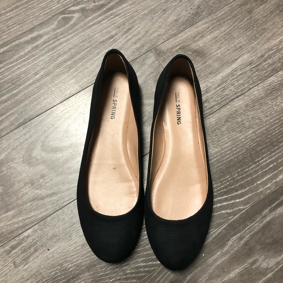 Call It Spring Black and Gold Flats - Picture 7 of 7